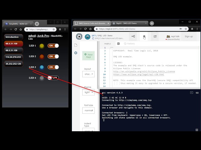 Compile and run SMQ C code online
