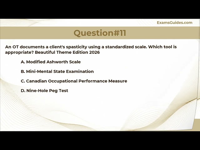 NBCOT OTR (Occupational Therapist) Exam 2026 New Practice Questions | Study Guide