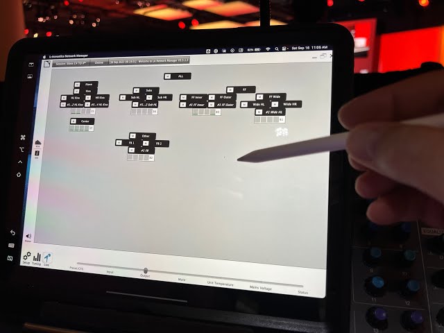 iPad with L'Acoustics LA Net