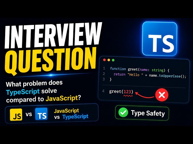 TypeScript Interview Question #1 | What Problem Does TypeScript Solve Compared to JavaScript?