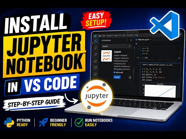 Install Jupyter Notebook in VS Code in 1 Minute (2026 Guide) #coding #beginners #developer