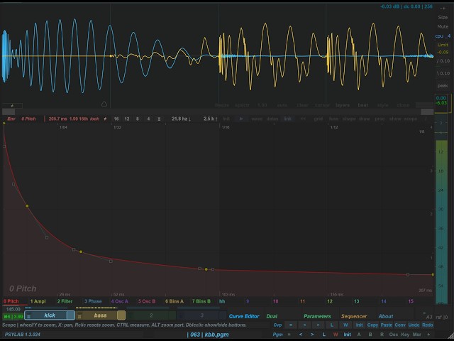 PsyLab quick tip - remove bass fundamental when kick hits - APF