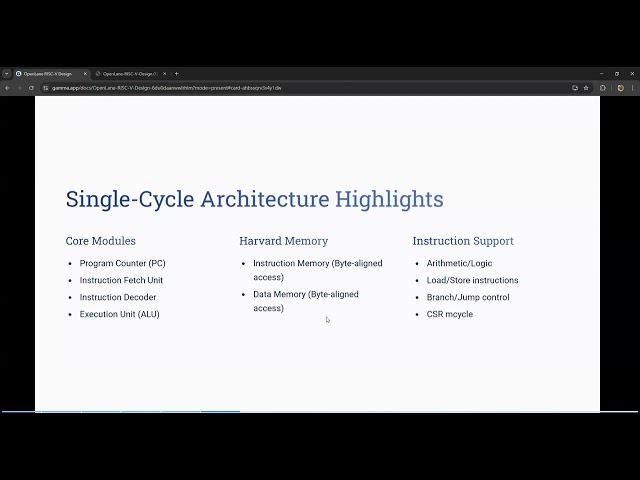 FYP Progress Video (OpenLane RISC-V Design)