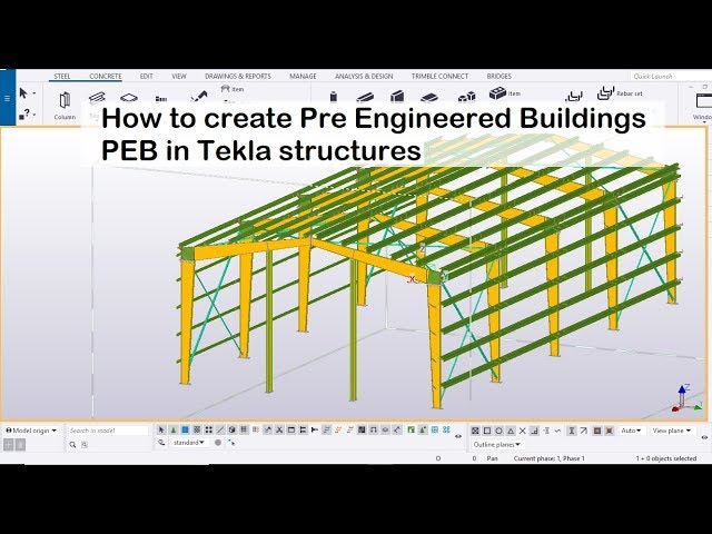 How to create Pre Engineered Buildings PEB in Tekla structures
