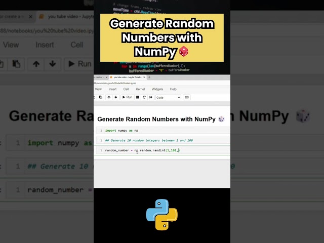 How to Generate Random Numbers in python | Random Numbers in Python #python #shorts