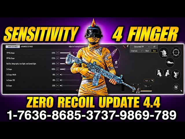Pubg Mobile/Bgmi Sensitivity Settings 2026 🔥 New Update 4.4 Code 🔥 Best Scope Sensitivity Settings