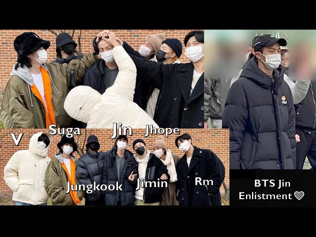 BTS Says their goodbyes to Jin 💜😭Jin leaves for his Military Enlistment BTS Last Pic before Military