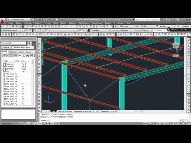 AutoCAD Structural Detailing. tekla structure charpente and plancher