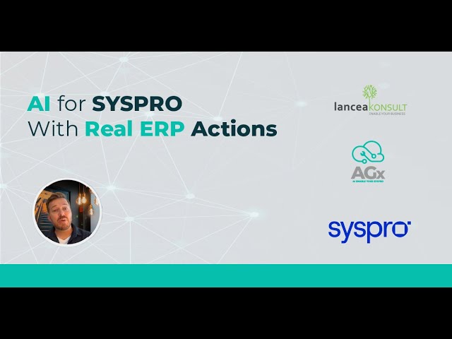 This AI Doesn’t Just Analyse SYSPRO — It Executes. Talk to Your SYSPRO ERP and Bring Real AI Actions