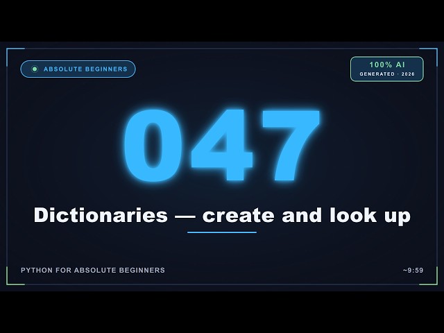 dictionaries create and look up