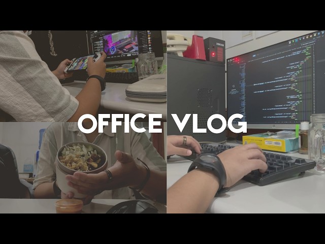 office vlog 💻 | day in the life as a web developer, 8-5 office life, cozy work