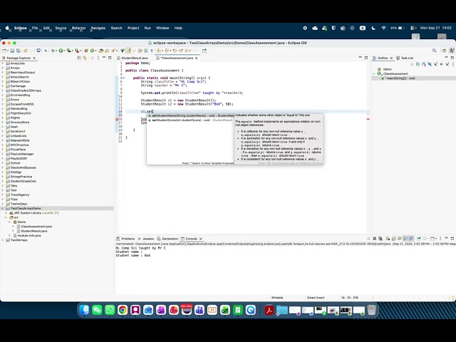 2 class OOP project with arrays and arraylists