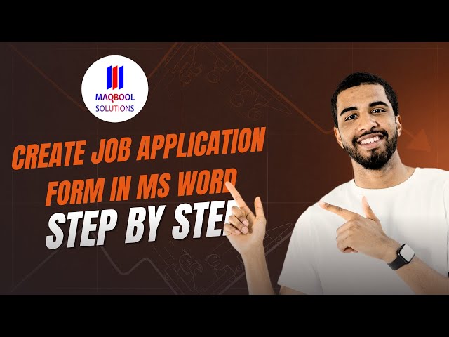 "How to Create Job Application Form in MS Word | Step by Step Tutorial in Urdu"