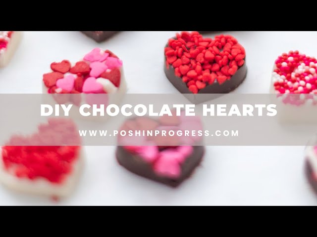 Easy Homemade Chocolate Hearts for Valentine's Day