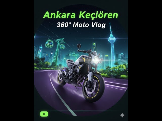 İnsta 360 X5 ile 360°Keçiören  MotoVlog Sürüş Pov Sürüş 4K
