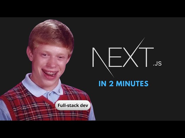 Next.js 13 in 2 minutes | How to be a full-stack developer in 2023