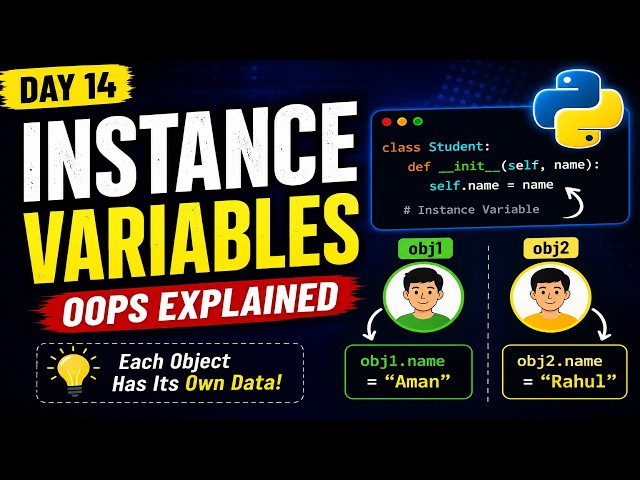 What are Instance Variables in Python? | OOPS Explained