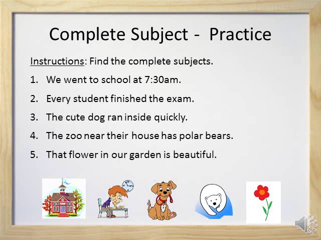 Simple Subjects and Complete Subjects - Video and Worksheet