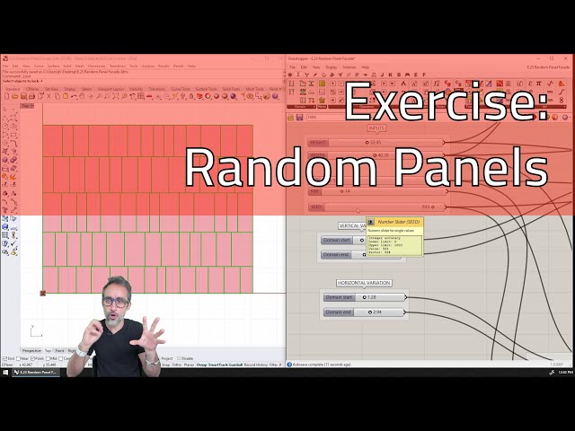 E.23 Façade with Random Panels - Intro to Parametric Modeling