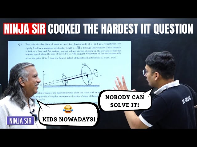 Ninja Sir Explained JEE Advanced 2016 Question of Rotational Motion!