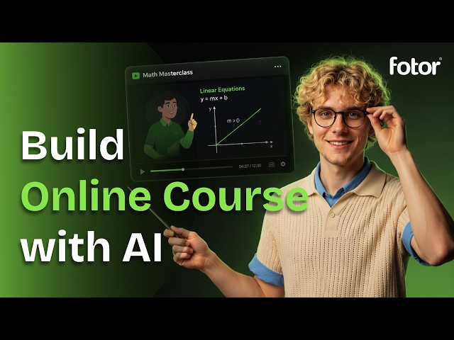 How I Built an Online Course with AI in Minutes | Fotor Video Agent