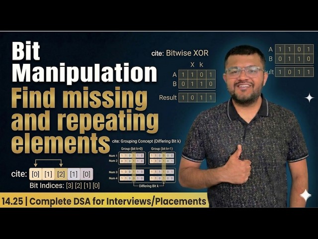 14.26 Find The Missing And Repeating Element From An Array of Size N - Implementation