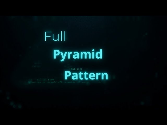 Java Full Pyramid Star Pattern Program | Nested For Loop Pattern | Part-11