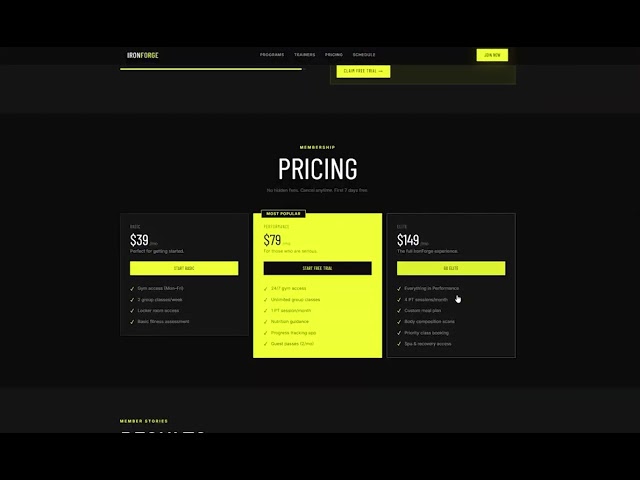 I Built a Gym & Fitness Website Template with React & Tailwind CSS