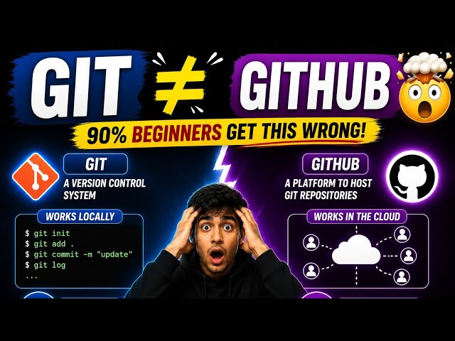 Git vs GitHub Explained | What is Git? What is GitHub? Beginner Guide