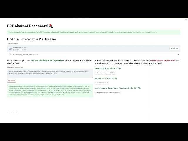 Streamlit Langchain PDF Dashboard Chatbot