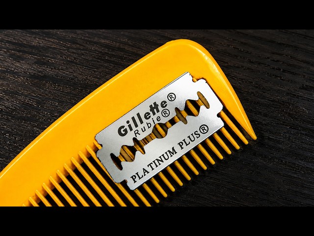 An invention that astonishes the whole world! Put a razor blade in a hair comb and see what happens