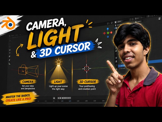 Don't Skip This! Mastering Camera & Lights in Blender (Malayalam Part 4)