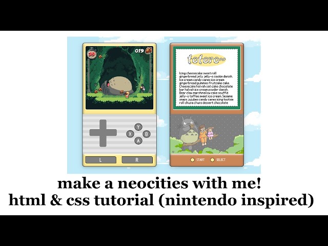 make a neocities with me - html & css tutorial! (nintendo inspired)