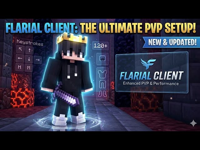  flarial the best bedrock client with excessive features #MinecraftBedrock#FlarialClient#FPSBoost 