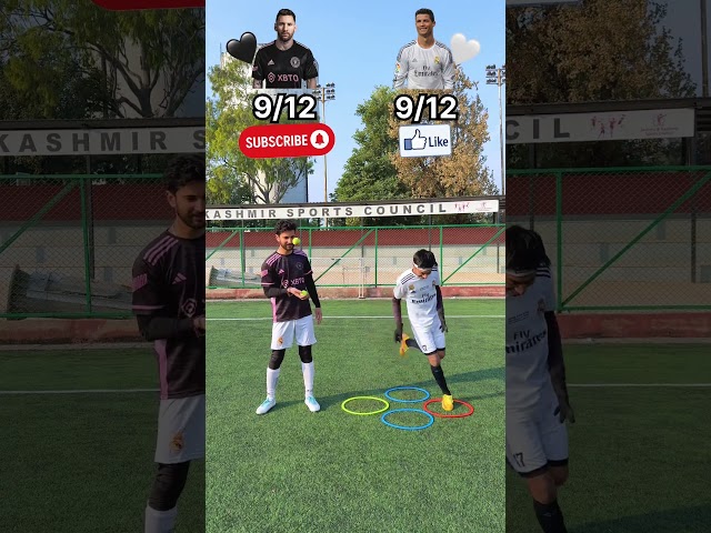 Messi’s hand trick vs Ronaldo’s one-leg ring jumps — who takes the win? ⚡#football #ronaldo