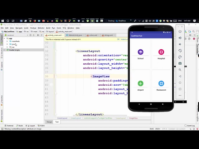Android Bangla Tutorial 6.15 : Android CardView (part-1)