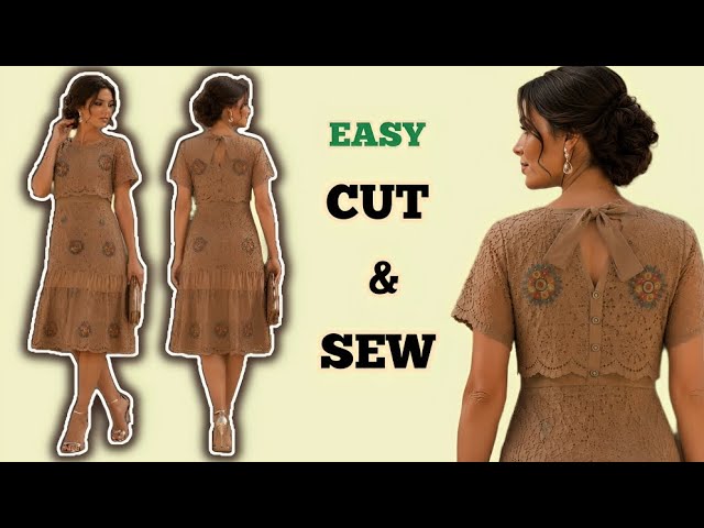 ✅ No-Pattern Summer Dress | Step-by-Step Sewing Tutorial ✂️