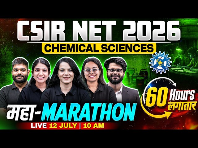CSIR NET 2026 Maha Marathon | Complete Revision in 60 Hours | CSIR NET 2026 Chemical sciences