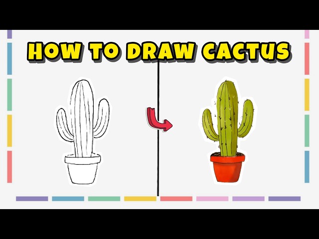 How to Draw a Cactus – Easy Plant Drawing Tutorial for Beginners