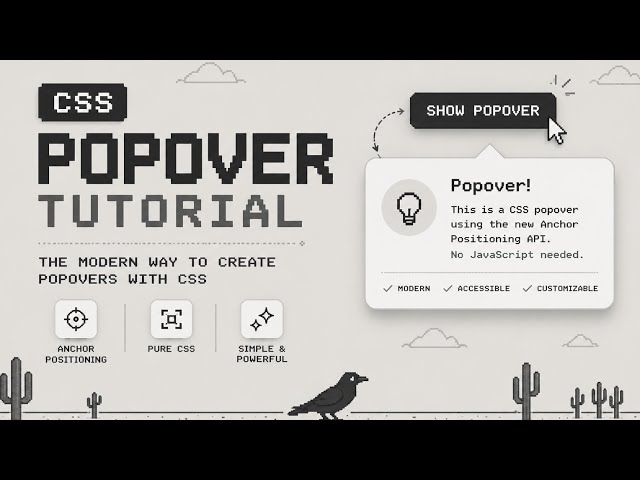 🚀 Master CSS Popovers — The Modern Way (No JavaScript!)