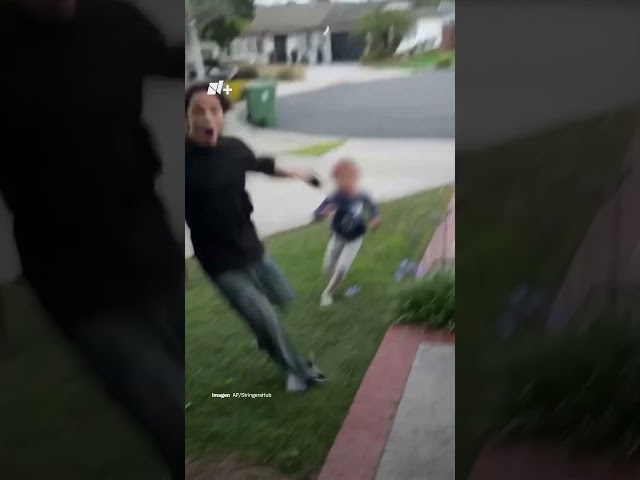 Cae rayo mientras niña se toma video - N+ #Shorts