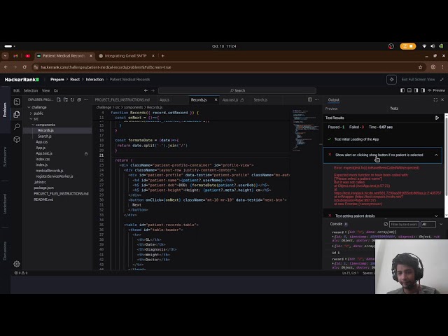 Hackerrank ReactJs