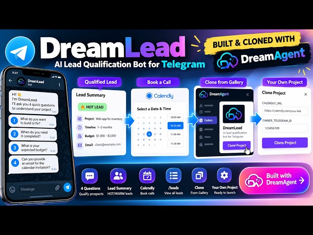 DreamLead: AI Lead Qualification Bot for Telegram | Built & Cloned with DreamAgent