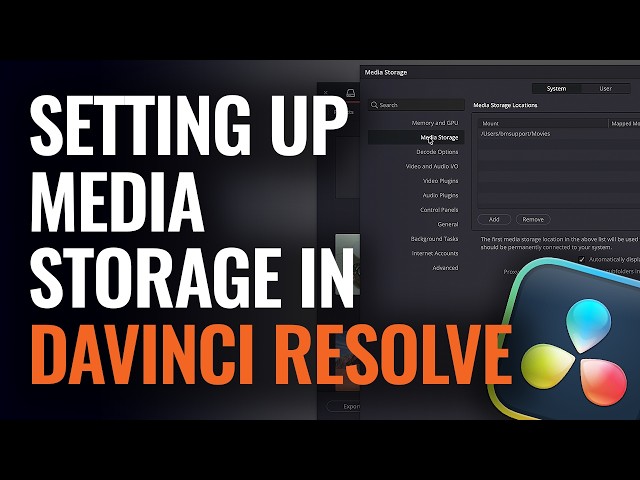 Setting Up Media Storage in DaVinci Resolve