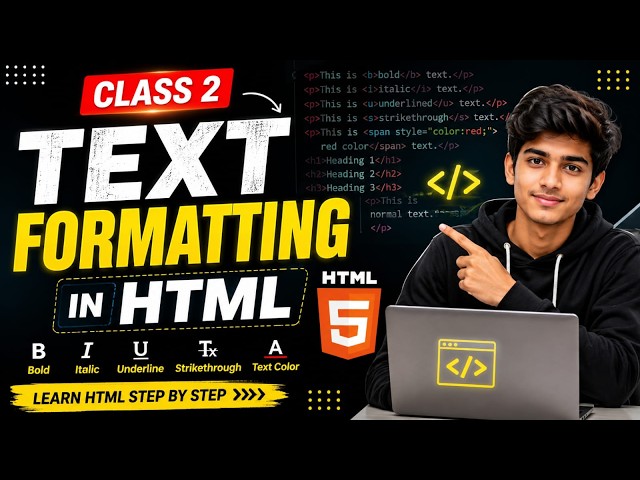 Class 2: Text Formatting in HTML #html #webdesign #coding