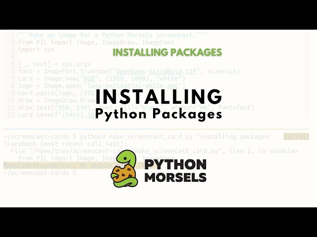 Installing Python packages
