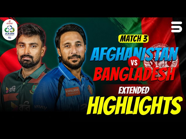 Full Match Highlights | Afghanistan vs Bangladesh | Match 3 | Afghanistan ODI Tri-Series | M9R1K