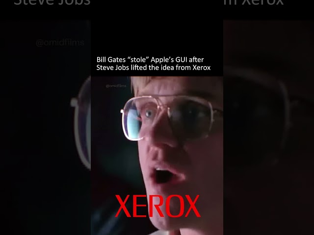 Bill Gates “stole” Apple’s GUI after Steve Jobs lifted the idea from Xerox