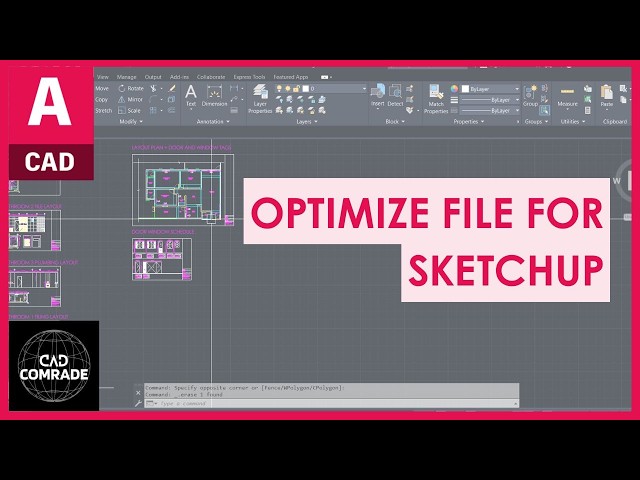 How to optimize a Autocad file for Sketchup import