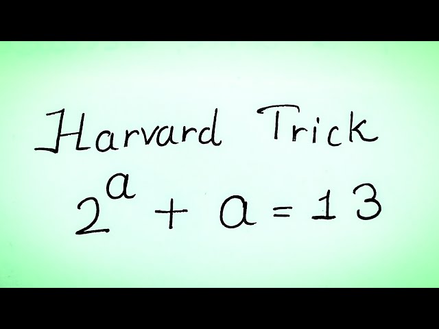 Harvard Entrance Exam Problem | Olympiad Mathematics | Hardest 